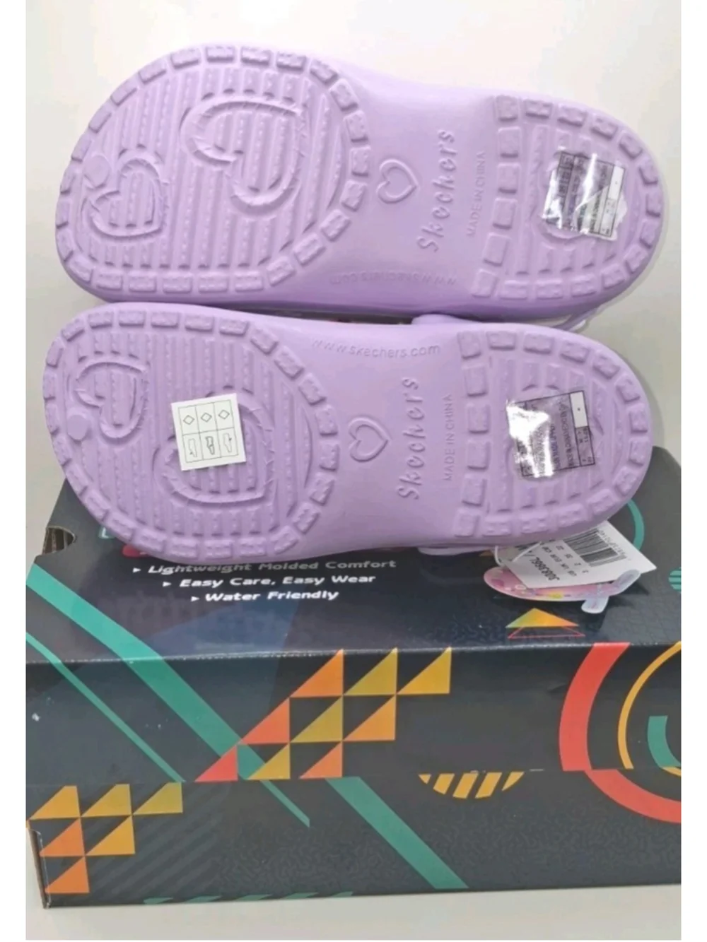 skechers foamies girls Size 3 Charming Friends Color Lavender NIB